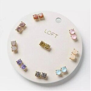 LOFT Multicolored Sparkle Stud Earrings Collection